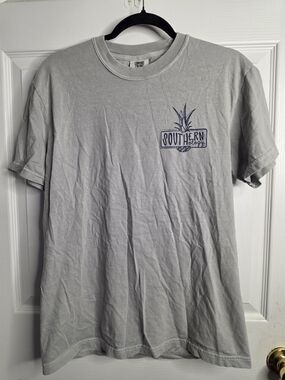 Comfort Colors Light Gray Short Sleeve Tee with Navy Southern Logo